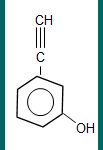 meta-Hydroxyphenylacetylene structure